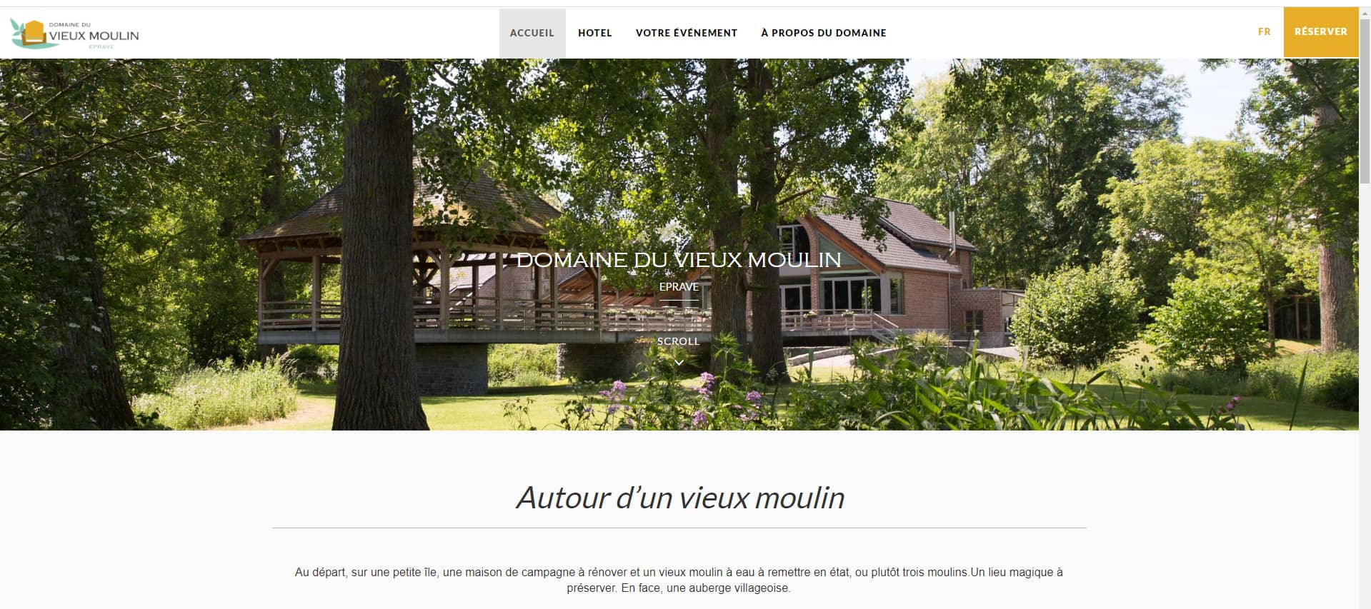 site web domaine d'Eprave, hôtellerie de luxe