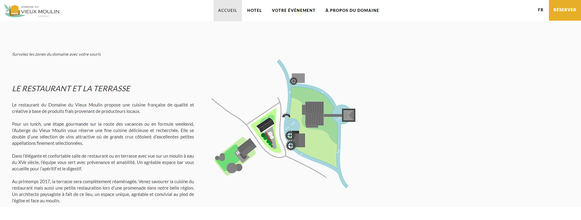 plan interactif du domaine sur le site web domaine d'Éprave